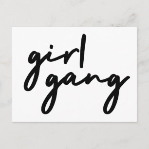 Girl Gang Kute Girl Power Modern feminisme Briefkaart