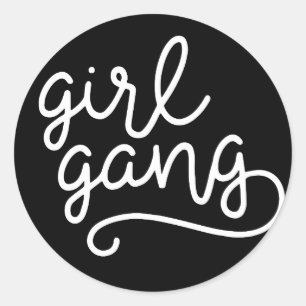 Girl Gang T-shirt Top Fun Tumblr Grunge Kawaii Hip Ronde Sticker