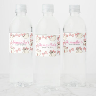Girl Ghost Little Boo Halloween Baby shower Waterfles Etiket