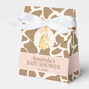 Girl Giraffe Baby shower Favor Box Bedankdoosjes