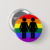 Girl + Girl Rainbow Button (Voorkant /achterkant)
