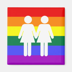 Girl + Girl Rainbow Magnet Magneet