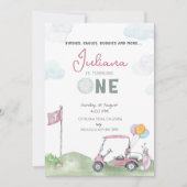 Girl Golf Invitation Anniversaire Golf Modèle (Devant)