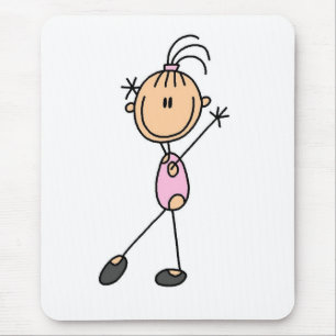 Girl Gymnast in het roze Muismat