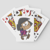 Girl Hiking Pokerkaarten (Achterkant)