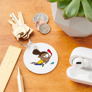 Girl Hockey Player Sleutelhanger