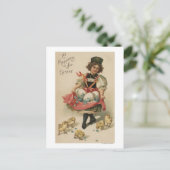 Girl Holding Eggs met Chicken Briefkaart (Staand voorkant)