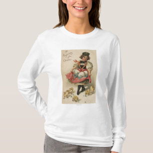 Girl Holding Eggs met Chicken T-shirt