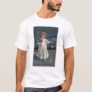 Girl Holding Tree en Lantern T-shirt