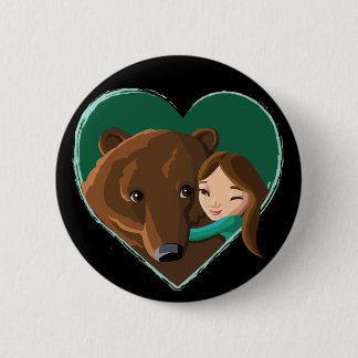 Girl Hugging Beer Ronde Button 5,7 Cm