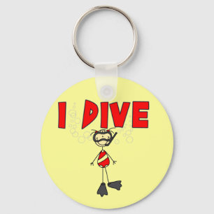 Girl I Dive T-shirts en cadeautjes Sleutelhanger