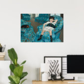 Girl in Fauteuil - Mary Cassatt Poster d'Art (Bureau à domicile)