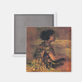 'Girl in Grass Dress' - John LaFarge Magnet (Recto/Verso)