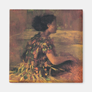 "Girl in Grass Dress" - John LaFarge Magnet Magneet