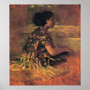 'Girl in Grass Dress' - John LaFarge Print