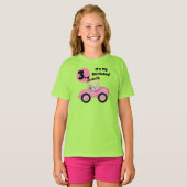 Girl in Pink Car 3e Anniversaire Tshirts et cadeau (Devant entier)
