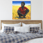 Girl in Red 1992 Canvas Afdruk (Insitu (Slaapkamer))