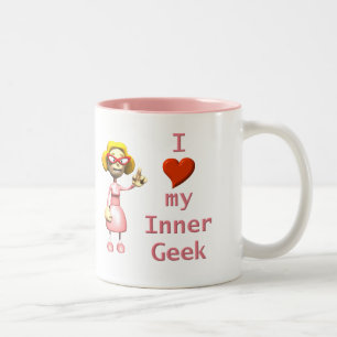 Girl Inner Geek Tweekleurige Koffiemok