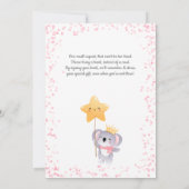 Girl Koala Beer met Baby shower voor het aanvragen Kaart (Achterkant)