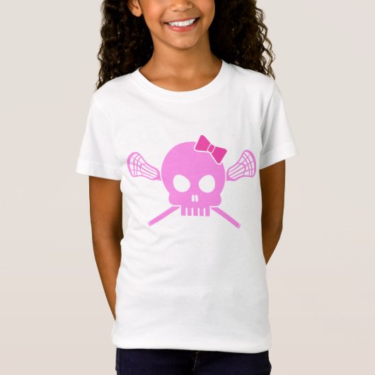 Girl Lacrosse Skull T-shirt (Voorkant)