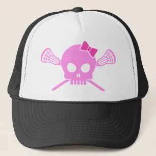 Girl Lacrosse Skull Trucker Pet