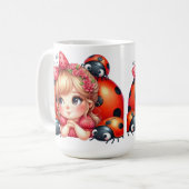 Girl Ladybug Koffiemok (Voorkant links)
