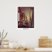 Girl leest een brief van Johannes Vermeer Poster (Keuken)