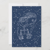 Girl Libra Zodiac Sign Flat Kaart (Voorkant)