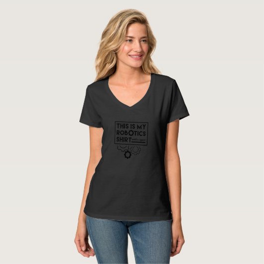Girl Likes Robotics Mechanic Engineer Electrician T-shirt (Voorkant volledig)