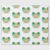 Girl Lion Illustration Safari modern Cadeaupapier (Vlak)