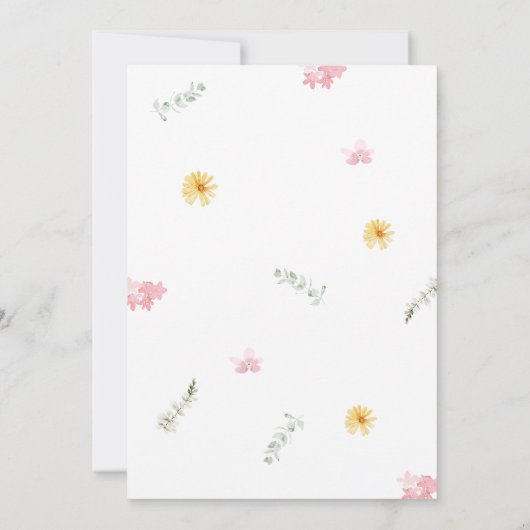 Girl Locally Grown Baby Shower Kaart (Achterkant)