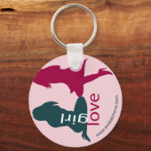 'Girl Love Designer Keyring' Sleutelhanger (Voorkant)