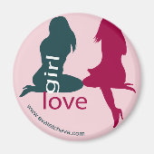 'Girl Love' Designer Magneet (Voorkant)