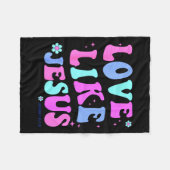 Girl Love Like Jesus Cute Christian Teen Women God Fleece Deken (Voorkant (Horizontaal))