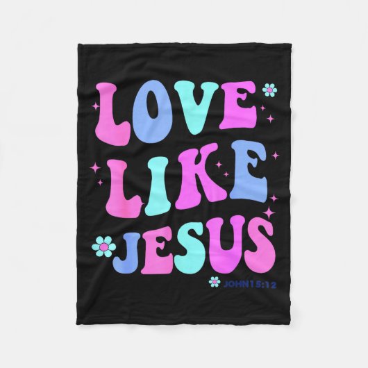 Girl Love Like Jesus Cute Christian Teen Women God Fleece Deken (Voorkant)