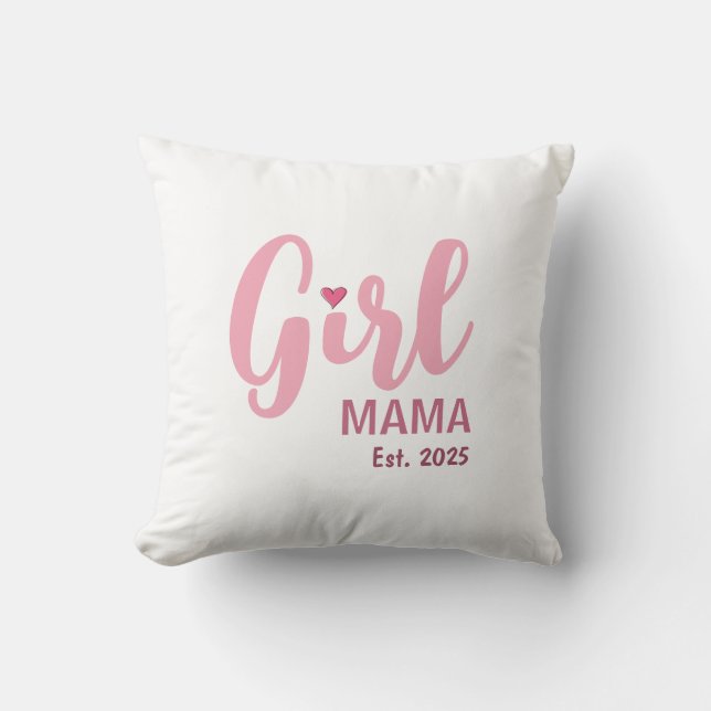 Girl Mama Est. Personalized Gift Kussen (Voorkant)