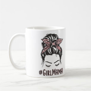 Girl Mama Messy Bun Girl Mam Gifts Koffiemok