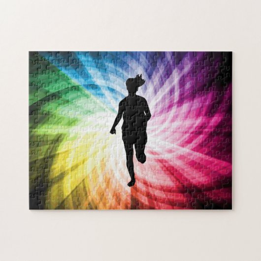 Girl Marathon Runner Legpuzzel (Horizontaal)