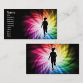 Girl Marathon Runner Visitekaartje (Voorkant / Achterkant)