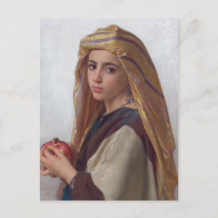 Girl met Pomegranaat door Bouguereau Briefkaart