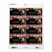 Girl Monkey Chic Safari Jungle Étiquette Sticker n (Feuille entière)