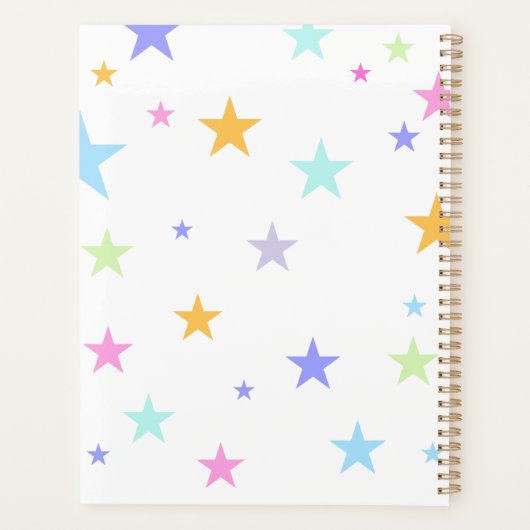 Girl Monogram Any Initial & Name Planner (Achterkant)