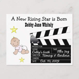 Girl Movie Star Baby faire-part