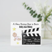 Girl Movie Star Baby faire-part (Debout devant)