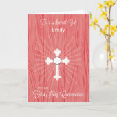 Girl  Name First Community Cross Kaart (Gele Bloem)