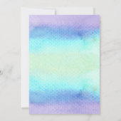 Girl Narwhal Invitation Kaart (Achterkant)