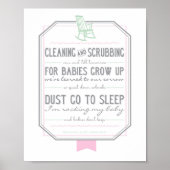 Girl Nursery Wall Art | Baby's niet houden Poster (Voorkant)