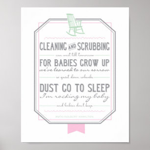 Girl Nursery Wall Art Baby's niet houden Poster