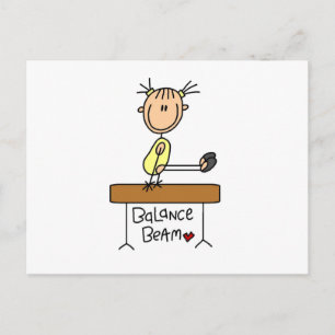 Girl on Balance Beam Briefkaart