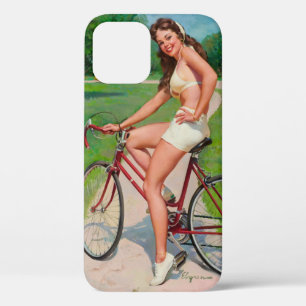 "Girl on Bicycle" iPhone 12 Coque